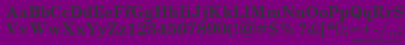 Schoolbookv.KzBold Font – Black Fonts on Purple Background