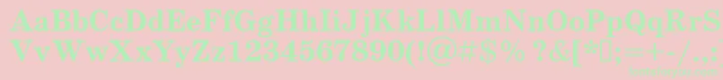 Schoolbookv.KzBold Font – Green Fonts on Pink Background