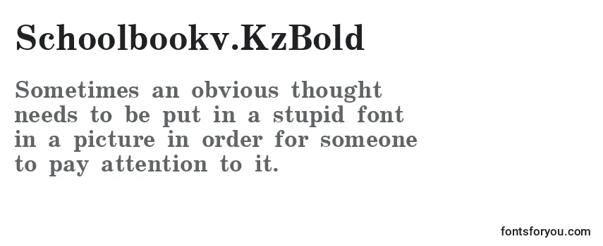 Schoolbookv.KzBold Font