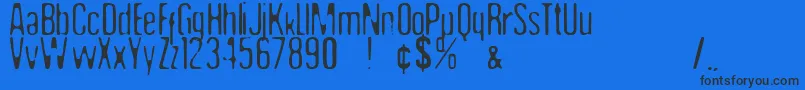 Шрифт Undo35 ffy – чёрные шрифты на синем фоне