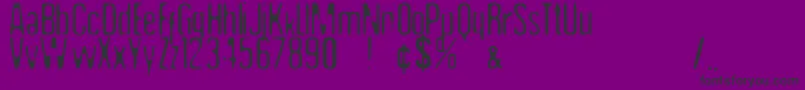 フォントUndo35 ffy – 紫の背景に黒い文字