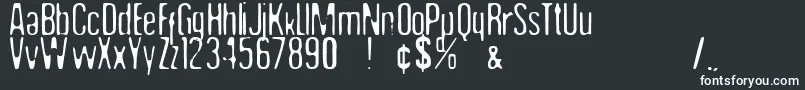 Шрифт Undo35 ffy – белые шрифты на чёрном фоне