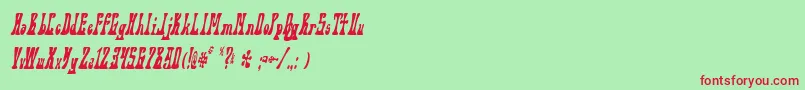 ChickenWireLady Font – Red Fonts on Green Background