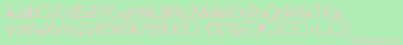 LouisettaRegular Font – Pink Fonts on Green Background