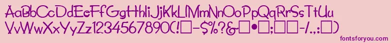 Police LouisettaRegular – polices violettes sur fond rose