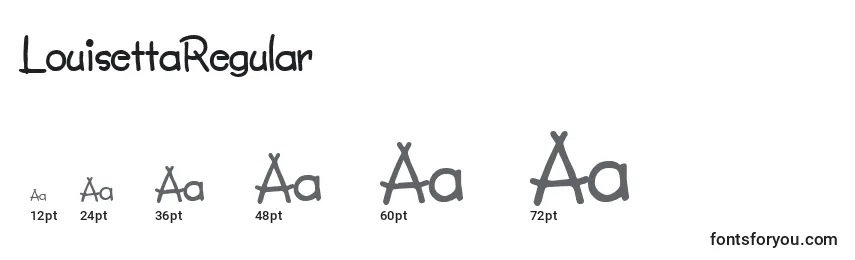 LouisettaRegular Font Sizes