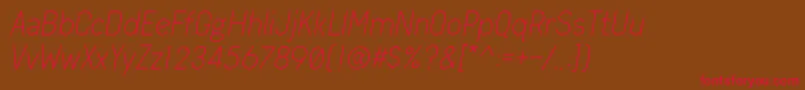 Подробнее о шрифте ArvinLightItalic Шрифт ArvinLightItalic – красные шрифты на коричневом фоне
