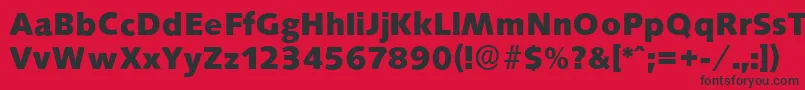 SaxonyserialXboldRegular Font – Black Fonts on Red Background