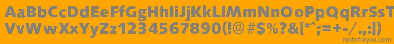 SaxonyserialXboldRegular Font – Gray Fonts on Orange Background