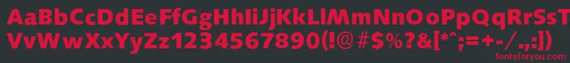 SaxonyserialXboldRegular Font – Red Fonts on Black Background