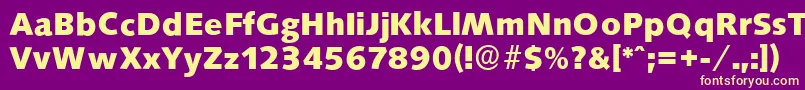 SaxonyserialXboldRegular Font – Yellow Fonts on Purple Background