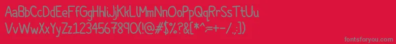ComicSpans Font – Gray Fonts on Red Background