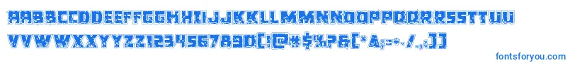 Colossusriddle-Schriftart – Blaue Schriften