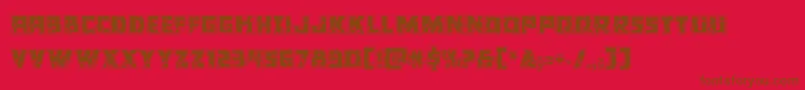 Colossusriddle Font – Brown Fonts on Red Background