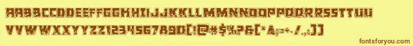 Colossusriddle Font – Brown Fonts on Yellow Background