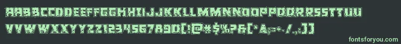 Шрифт Colossusriddle – зелёные шрифты на чёрном фоне