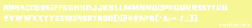 Colossusriddle Font – White Fonts on Yellow Background