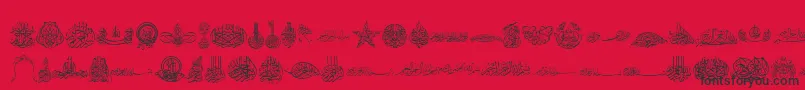 Besmellah2 Font – Black Fonts on Red Background