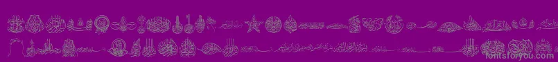 Шрифт Besmellah2 – серые шрифты на фиолетовом фоне