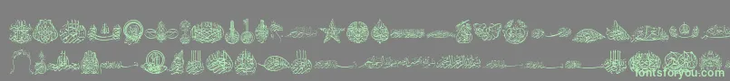 Police Besmellah2 – polices vertes sur fond gris