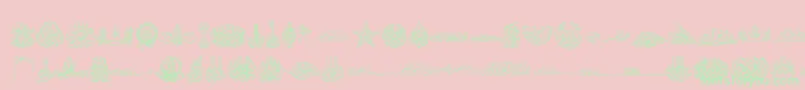 Besmellah2-Schriftart – Grüne Schriften auf rosa Hintergrund