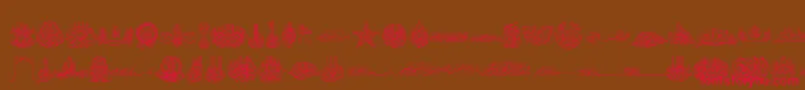 Besmellah2 Font – Red Fonts on Brown Background