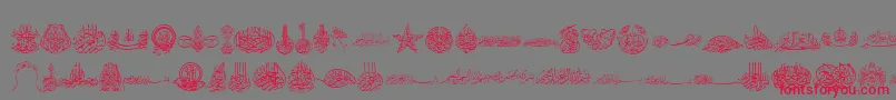 Besmellah2 Font – Red Fonts on Gray Background