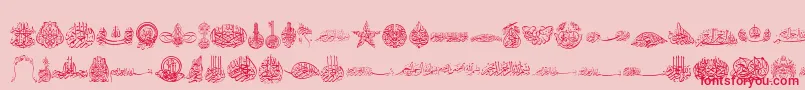 Besmellah2 Font – Red Fonts on Pink Background