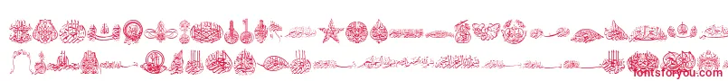Besmellah2 Font – Red Fonts on White Background