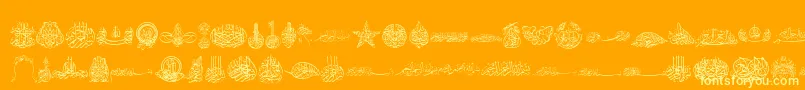 Lisätietoja Besmellah2-fontista Besmellah2-fontti – keltaiset fontit oranssilla taustalla