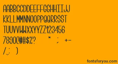 Centi font – Black Fonts On Orange Background