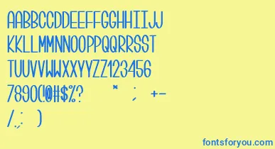 Centi font – Blue Fonts On Yellow Background