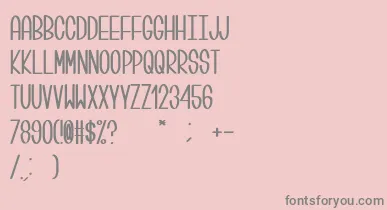 Centi font – Gray Fonts On Pink Background