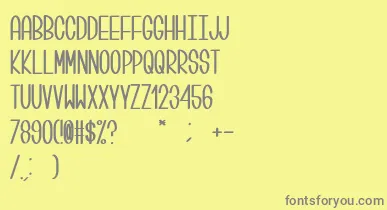Centi font – Gray Fonts On Yellow Background