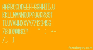 Centi font – Green Fonts On Orange Background