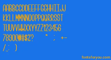 Centi font – Orange Fonts On Blue Background