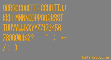 Centi font – Orange Fonts On Gray Background