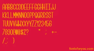 Centi font – Orange Fonts On Red Background