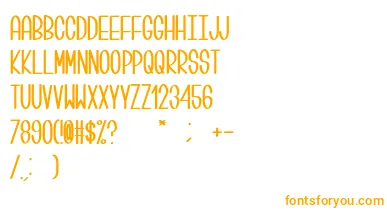 Centi font – Orange Fonts On White Background