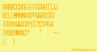Centi font – Orange Fonts On Yellow Background