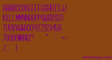 Centi font – Purple Fonts On Brown Background
