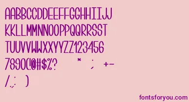 Centi font – Purple Fonts On Pink Background