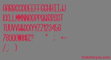 Centi font – Red Fonts On Gray Background