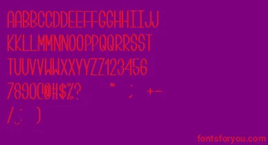 Centi font – Red Fonts On Purple Background