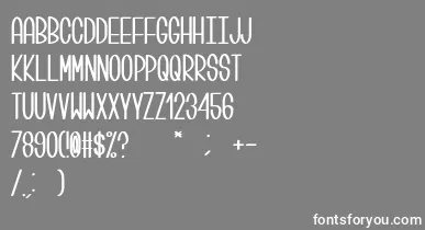 Centi font – White Fonts On Gray Background