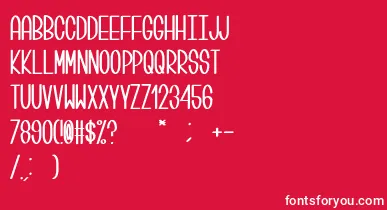 Centi font – White Fonts On Red Background