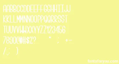 Centi font – White Fonts On Yellow Background