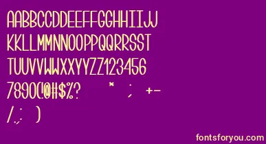 Centi font – Yellow Fonts On Purple Background