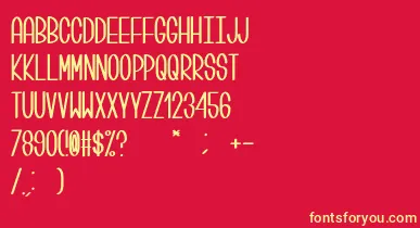 Centi font – Yellow Fonts On Red Background