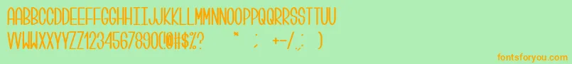 Centi Font – Orange Fonts on Green Background